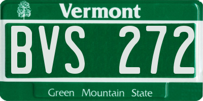 VT license plate BVS272