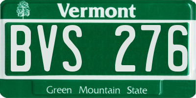 VT license plate BVS276
