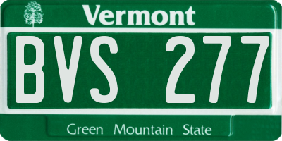 VT license plate BVS277