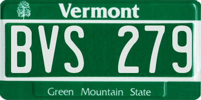 VT license plate BVS279