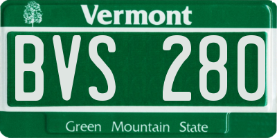 VT license plate BVS280