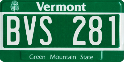 VT license plate BVS281