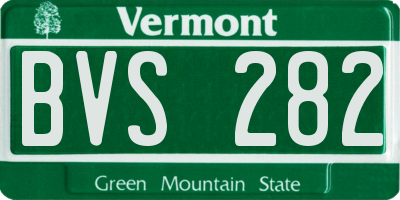 VT license plate BVS282