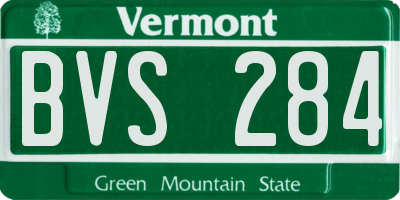 VT license plate BVS284