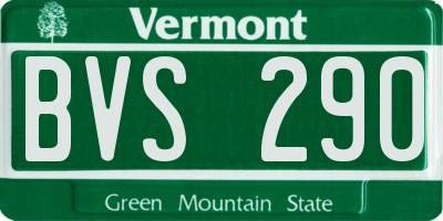 VT license plate BVS290