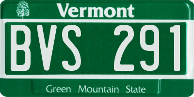 VT license plate BVS291