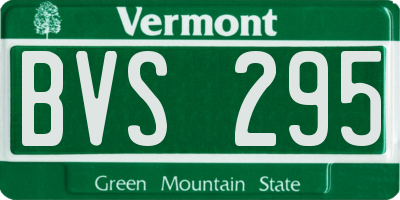 VT license plate BVS295