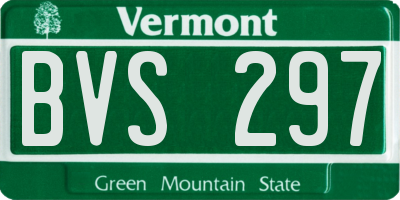 VT license plate BVS297