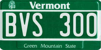 VT license plate BVS300