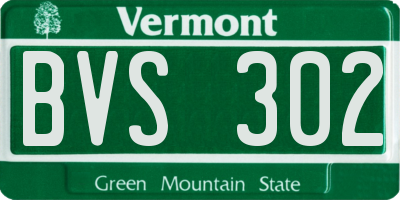 VT license plate BVS302