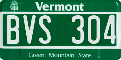 VT license plate BVS304