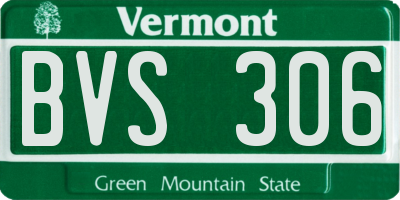 VT license plate BVS306