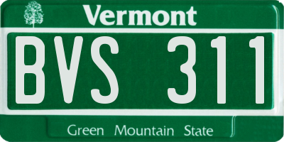 VT license plate BVS311