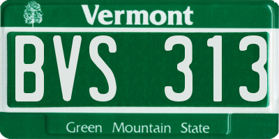 VT license plate BVS313