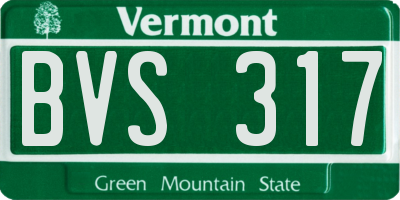 VT license plate BVS317