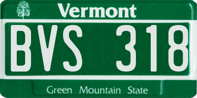 VT license plate BVS318