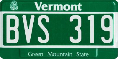 VT license plate BVS319