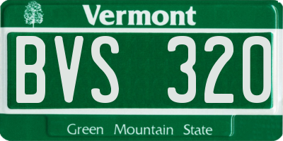 VT license plate BVS320