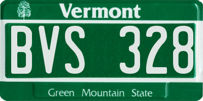 VT license plate BVS328