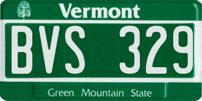 VT license plate BVS329