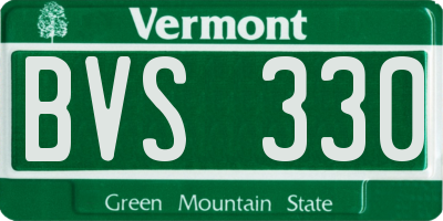 VT license plate BVS330
