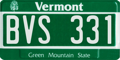 VT license plate BVS331
