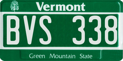 VT license plate BVS338