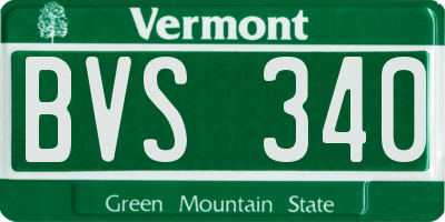 VT license plate BVS340