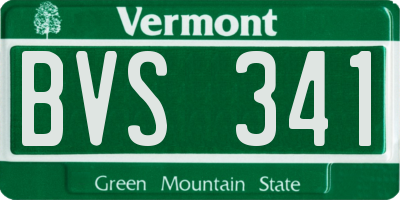 VT license plate BVS341