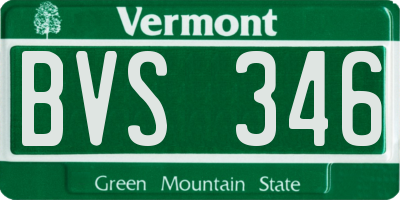 VT license plate BVS346