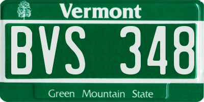 VT license plate BVS348