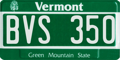 VT license plate BVS350