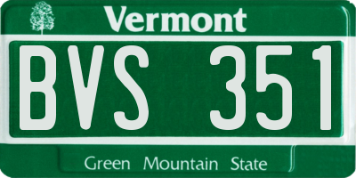 VT license plate BVS351