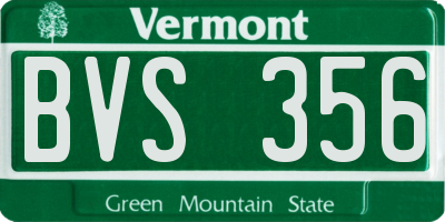 VT license plate BVS356