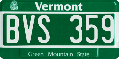VT license plate BVS359