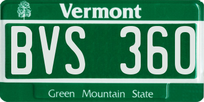 VT license plate BVS360