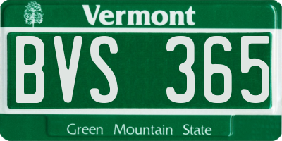 VT license plate BVS365