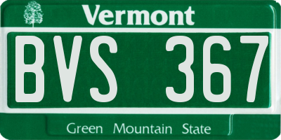 VT license plate BVS367