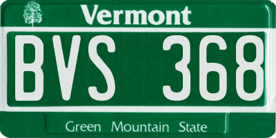 VT license plate BVS368