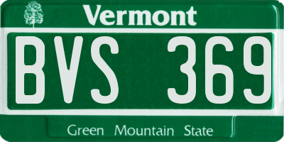 VT license plate BVS369