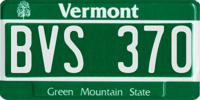 VT license plate BVS370