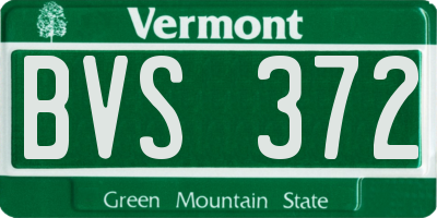VT license plate BVS372