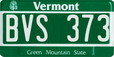 VT license plate BVS373