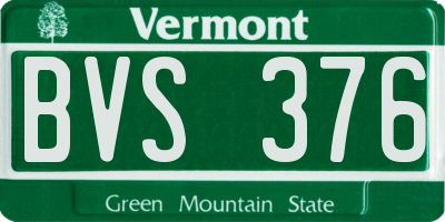 VT license plate BVS376