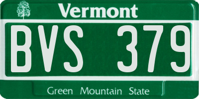 VT license plate BVS379