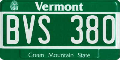 VT license plate BVS380