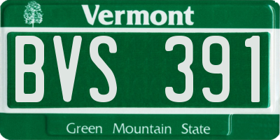VT license plate BVS391