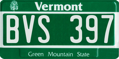 VT license plate BVS397