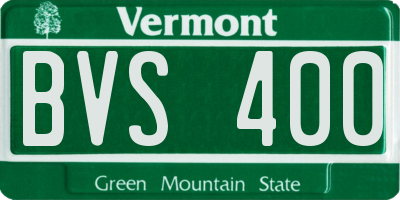 VT license plate BVS400