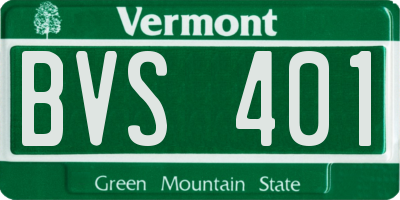 VT license plate BVS401
